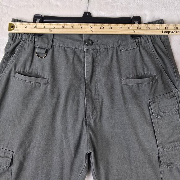 Vintage First Class Green Cargo Ripstop Pants Mens Size 38 R Regular 34x31 - Picture 9 of 12